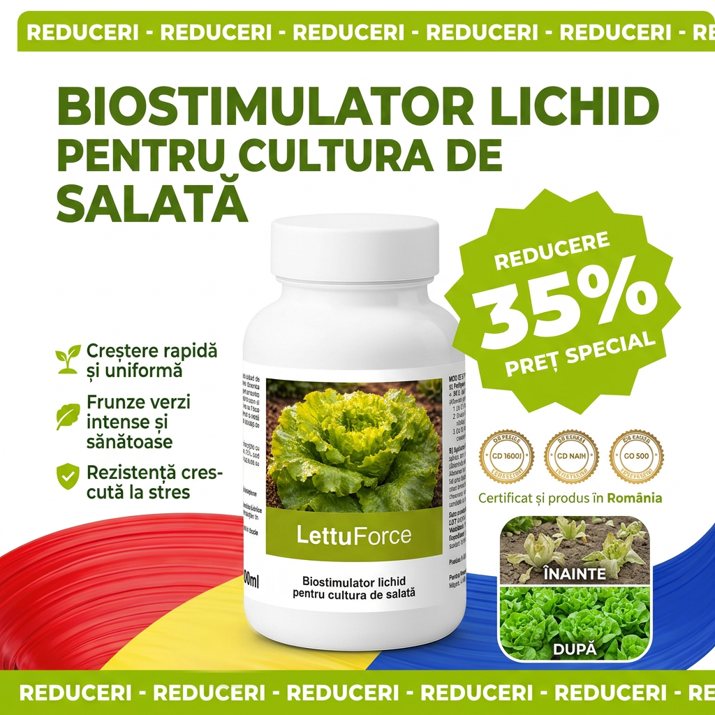 LETTUFORCE – Biostimulator lichid pentru salată viguroasă